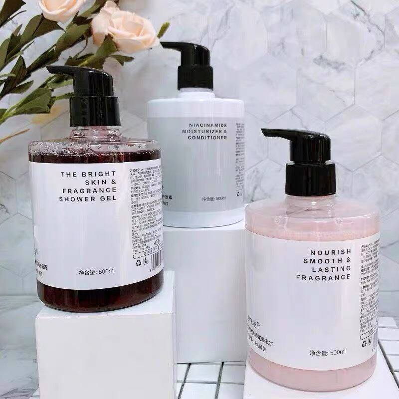 Buy 2 Get 1 Free Xiaohongshu Douyin Net Red Shampoo Long-lasting Fragrance Niacin Amber Conditioner Shower Gel Female