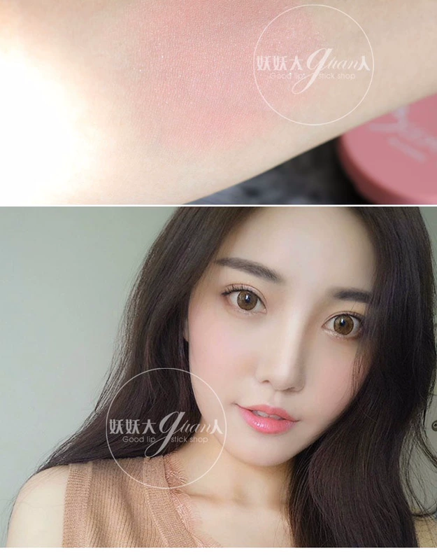 Air cushion blush xác thực màu cam san hô bột bí ngô màu tự nhiên trang điểm nude dưỡng ẩm làm sáng da hỗn hợp kem má hồng