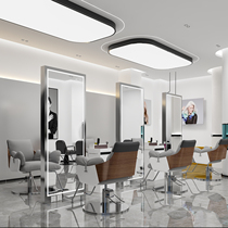 Net Red Barber shop mirror table single double-sided mirror with touch hairdressing shop tide hair salon dedicated floor wall with light