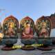 Western Three Saints Buddha Statues Amitabha Buddha Guanyin Bodhisattva Mahasthamaprapta Bodhisattva Resin Fiberglass Bronze Sculpture Wood Carving Ornaments