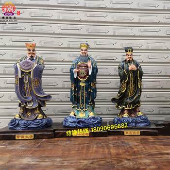 24 Heavenly Gods Statues, Guardian Deities, 24 Heavenly Buddhas, Resin, Fiberglass, Raw Paint, Copper Sculpture Ornaments