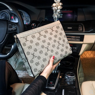 New Light Business Men's Crosswalk Hand Grab Bag Trends Color Cortical Hand Grip Bag Street Ipad Envelope envelope File Package-Taobao