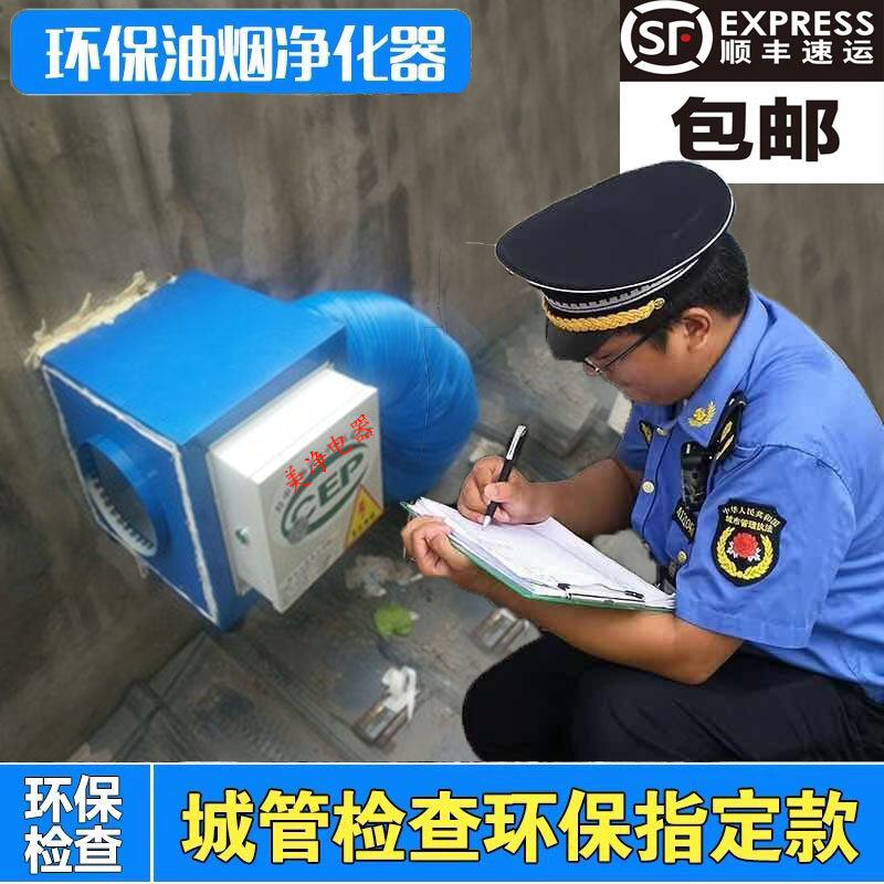 Small Commercial Home Fried Vegetable Oil Smoke Purifier Barbecue Hotel Catering Electrostatic Type Filter Environmental Protection Designation