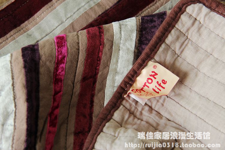 Mùa đông châu Âu sọc đơn giản quilting là ba mảnh dày gấp đôi trải giường cotton life trải giường mùa xuân và mùa thu được drap giuong