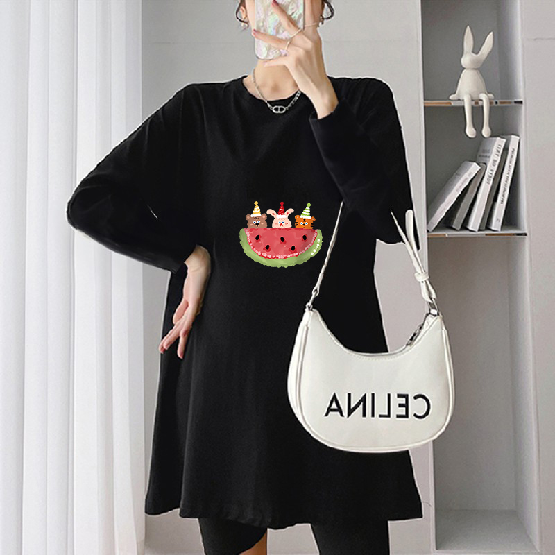 Black Maternity Pure Cotton Long-Sleeve T-Shirt for Women, Early Autumn New Style, Conceals Belly, Does Not Show Pregnancy, Loose Fit Top Set, Trendy Black Maternity Pure Cotton Long-Sleeve T-Shirt for Women, Early Autumn New Style, Conceals Belly, Does Not Show Pregnancy, Loose Fit Top Set, Trendy