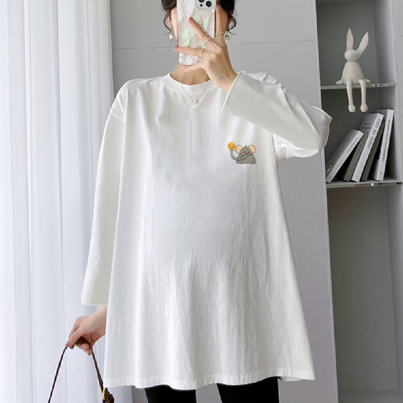 Autumn and Winter Maternity Base Shirt, Loose Fit, Plus Size, Belly-Covering, Slimming Maternity Wear, Korean Style Trendy Mom Maternity Long-Sleeve Top Autumn and Winter Maternity Base Shirt, Loose Fit, Plus Size, Belly-Covering, Slimming Maternity Wear, Korean Style Trendy Mom Maternity Long-Sleeve Top