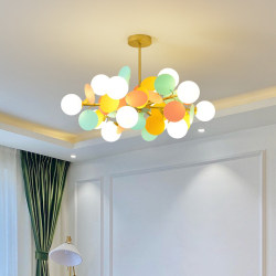 Memphis dreamy color chandelier children's room bedroom living room lamp designer creative branch dining room study lamp