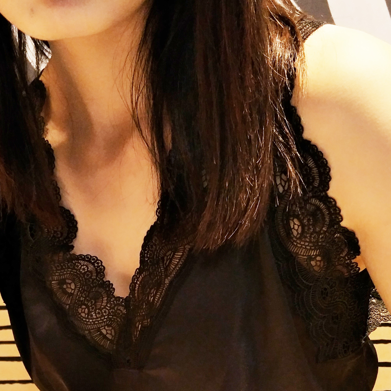 Mùa thu đông 2018 mới của phụ nữ vest ren cổ chữ V chạm đáy áo ngắn đoạn rộng rộng áo sơ mi hoang dã áo kiểu nữ đẹp 2021