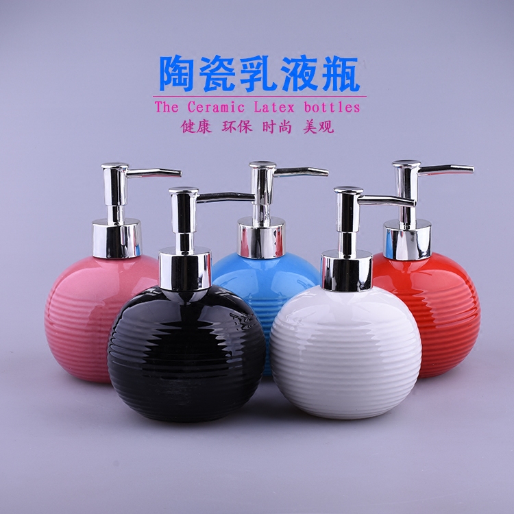 Ceramic lotion package press air bottle Home shampoo bath dew and hand liquid bottle 350ML