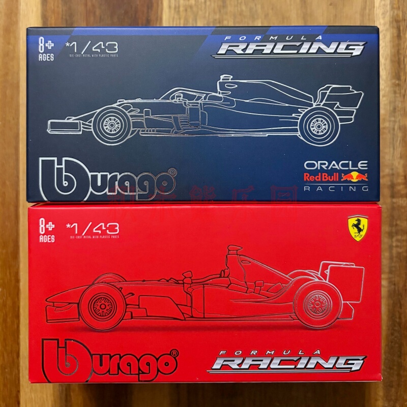 [in Stock] Burgo F1 Racing Car Model Blind Box 1:43 Ferrari Red Bull Team Alloy Ornament