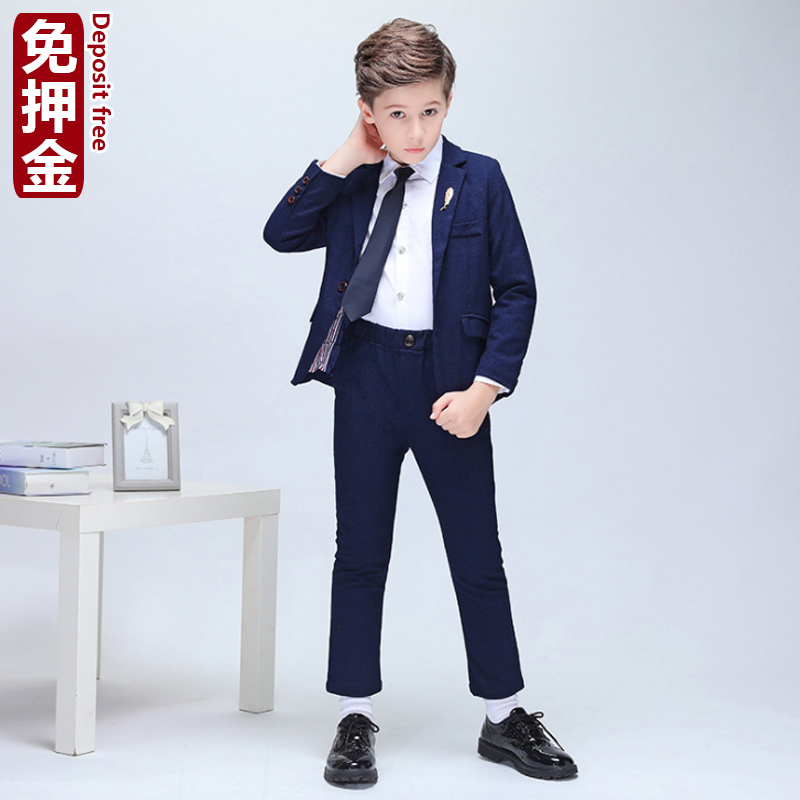 Little boy host clothing rental children British suit rental Boy Blue Academy wind small suit NX43