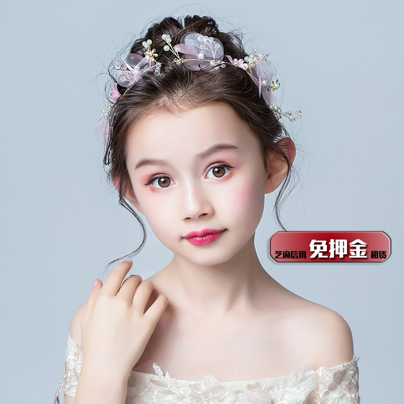 Rental girls headwear Children's hair accessories Baby girl pearl headband Super fairy headband dress headband head flower rental
