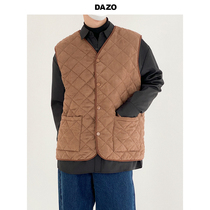DAZO retro port wind cotton waistcoat male handsome gas horse clamping cotton clothes autumn winter vest jacket small loose Korean version trendy