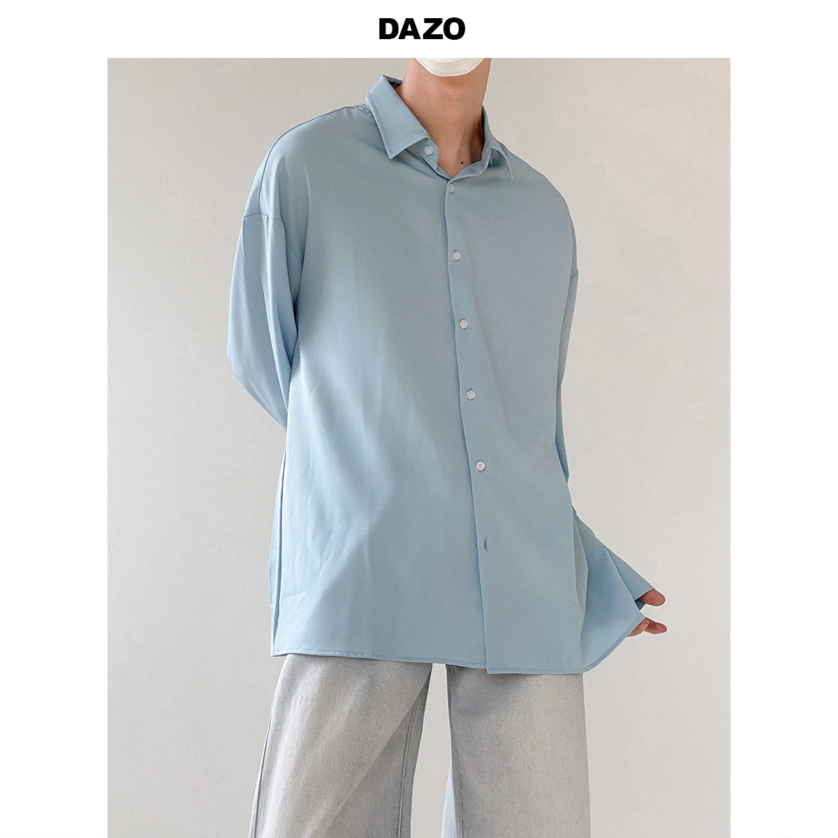 DAZO's anti - wrinkle shirt male sleeve new casual hundred shirt han tide loose tops in autumn
