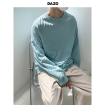 DAZO pure color sweatshirt male round collar loose minimalist casual Korean version trendy cover with undershirt autumn blouses