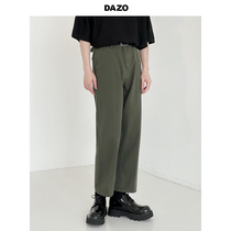 DAZO Straight Silo Jeans Mens Spring Autumn Money Loose 100 lap days retro Army Green 90% Pants Trend