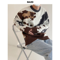 DAZO winter set of hooded sweatshirt male loose with lazy wind and Korean version of sweater and colour handsome and trendy blouses