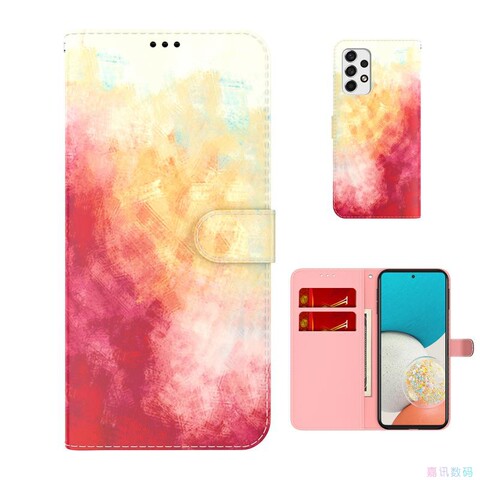 Gradient Pattern Wallets Folio Flip Magnetic Synthetic Leather Card Holder Folding Stand A13 5G, A23 5G, A33 5G, A53 5G, A73
