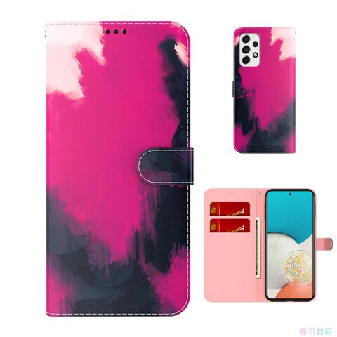 Gradient Pattern Wallets Folio Flip Magnetic Synthetic Leather Card Holder Folding Stand A13 5G, A23 5G, A33 5G, A53 5G, A73