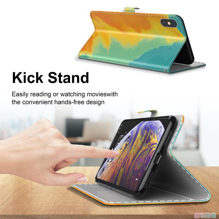 Gradient Pattern Wallets Folio Flip Magnetic Synthetic Leather Card Holder Folding Stand A13 5G, A23 5G, A33 5G, A53 5G, A73