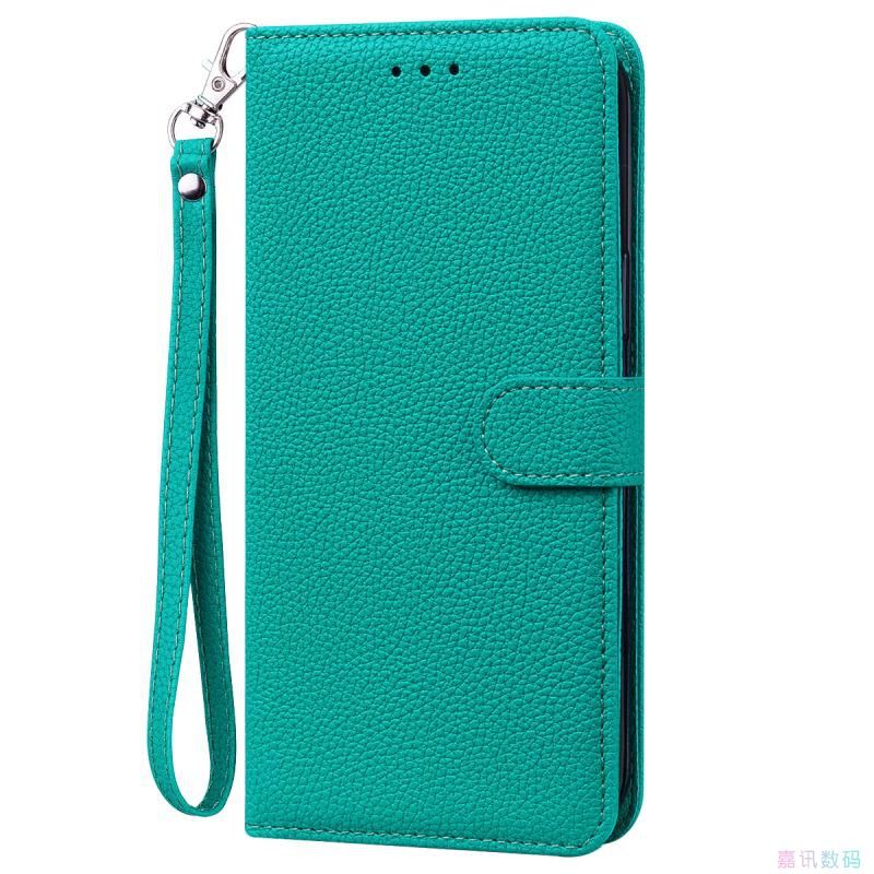 Lichi Green Is Suitable for Galaxy A01/A11/A21/A41/A51 Samsung Flip Phone Case A71/A81/A91 4G/5G Leather Case Anti-Fall Protective Case Phone Case