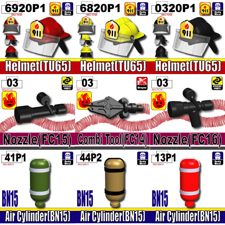 Toys Minifig cat Third-party Fire Equipment(1)