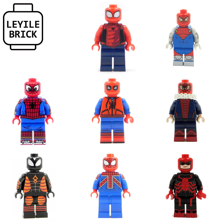 Lovely Minifigures Superhero Spiderman Homecoming British Mechanical Retro Rock