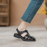 Сандалии, летняя обувь, универсальные слайдеры, плетеные тапочки на платформе, из натуральной кожи