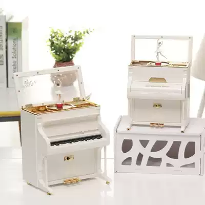 Rotating ballet dance girl piano clockwork music box jewelry storage Music Box Princess children's birthday gift