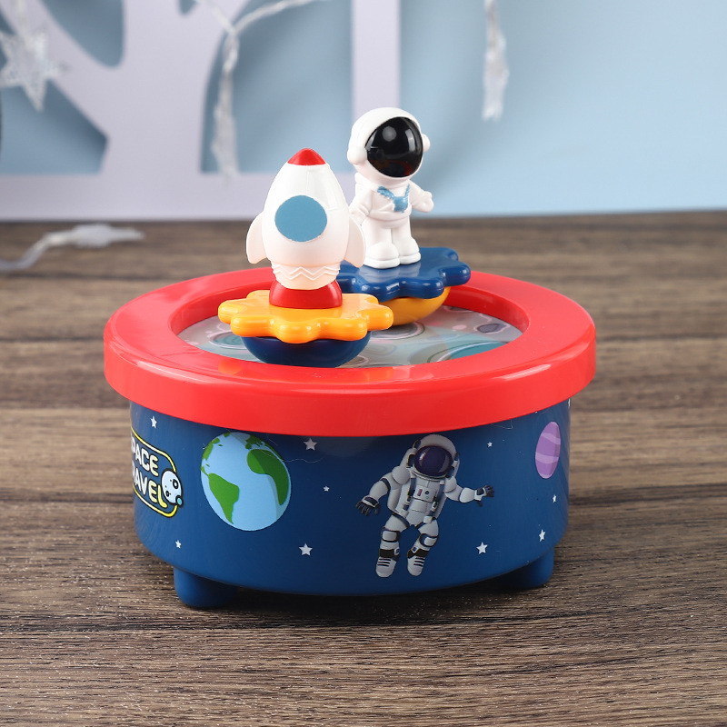Creative rotating planet exploration astronaut ocean ship music music box toy girl children birthday gift