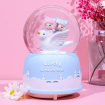 Creative lanterns floating snowflakes romantic love in the cloud lovers glass crystal ball music box girls Childrens Day gifts