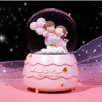 Creative lanterns floating snowflakes confession balloon lovers glass crystal ball music box girls childrens birthday gifts