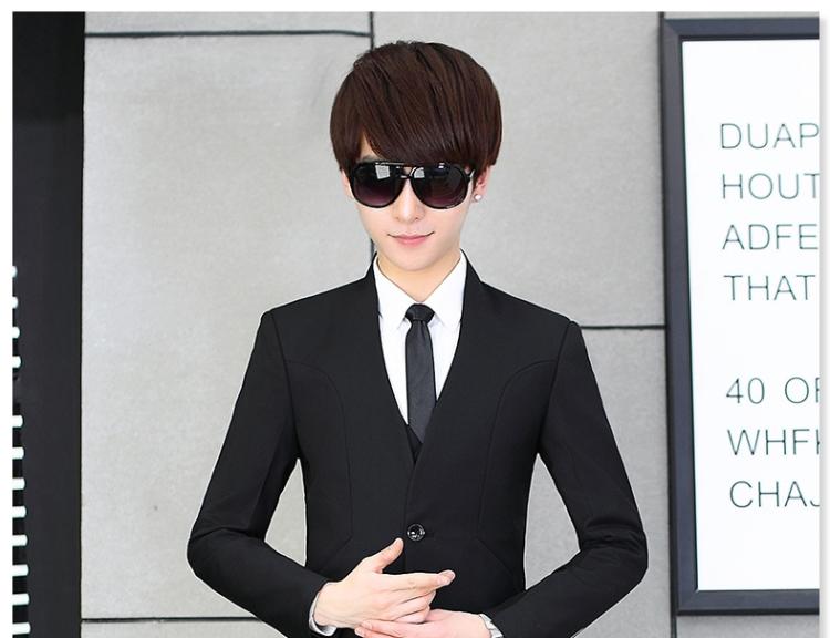 Bộ đồ vest nam công sở chuyên nghiệp Hàn Quốc Slim thanh niên sinh viên chú rể phù rể đám cưới - Suit phù hợp quần nam