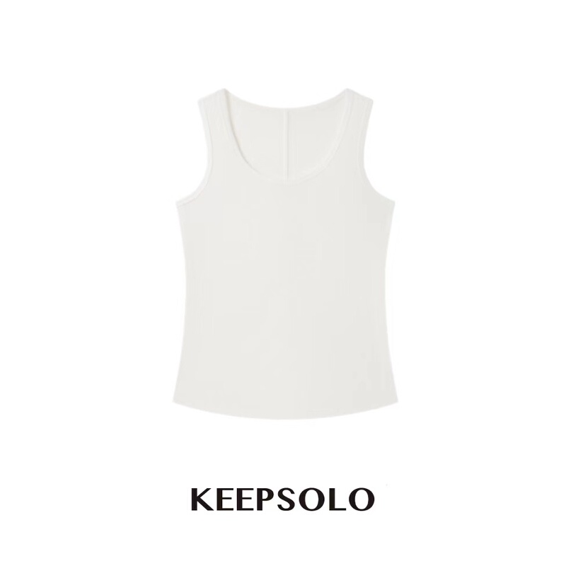 Keepsolo "Air-Naked Feel" Silk and Linen V-Neck Air Vest 023