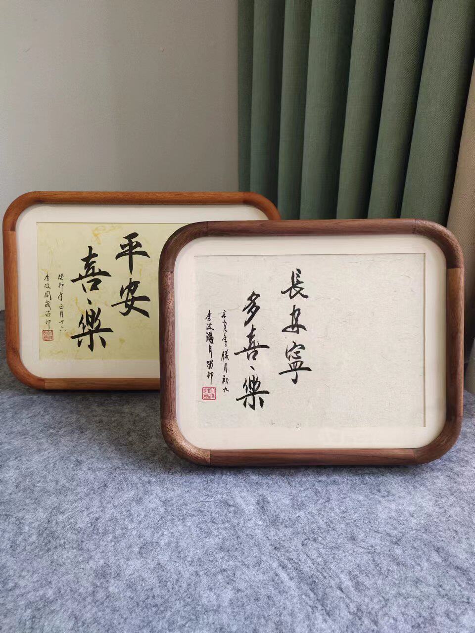 Custom Handwriting Newborns Full Moon 100 Days Old Grip Week Hand Footprints Small Feet Girl's Commemorative Solid Wood Photo Frame-Taobao