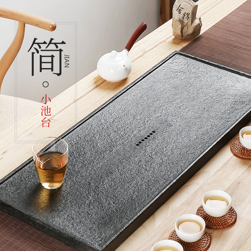 Trà tự nhiên Wujinshi bộ trà toàn bộ đơn giản hộ gia đình phòng khách kích thước thoát nước bàn trà tùy chỉnh bình trà thủy tinh có lọc