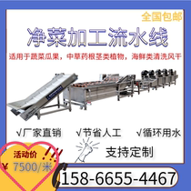 Fruit and vegetable bubble spray cleaning machine Root and stem Chinese herbal medicine high pressure cleaning equipment automatic vegetable cleaning machine