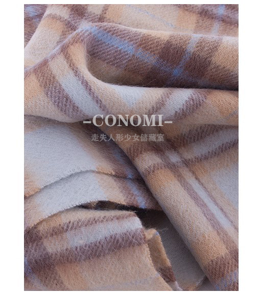 Japan Winter Rectangular JK Uniform Plaid Conomi Full Wool Scarves School For College Wind