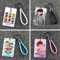 Idol trainee Wang Fan Cheng Chen Linong Huang Minghao with card set keychain