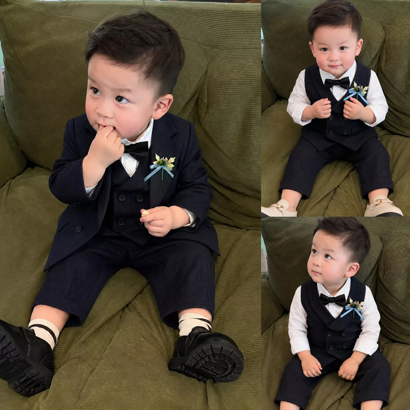 High-End Children's Suit Set, Autumn 2026 New Model, Baby Birthday Party Suit, Stylish Boy's One-Year-Old Formal Wear High-End Children's Suit Set, Autumn 2026 New Model, Baby Birthday Party Suit, Stylish Boy's One-Year-Old Formal Wear