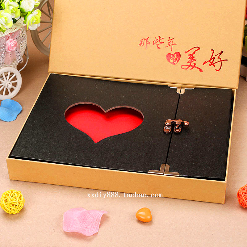 包邮钮扣diy相册本复古情侣影集手工粘贴式纪念册创意生日礼物品