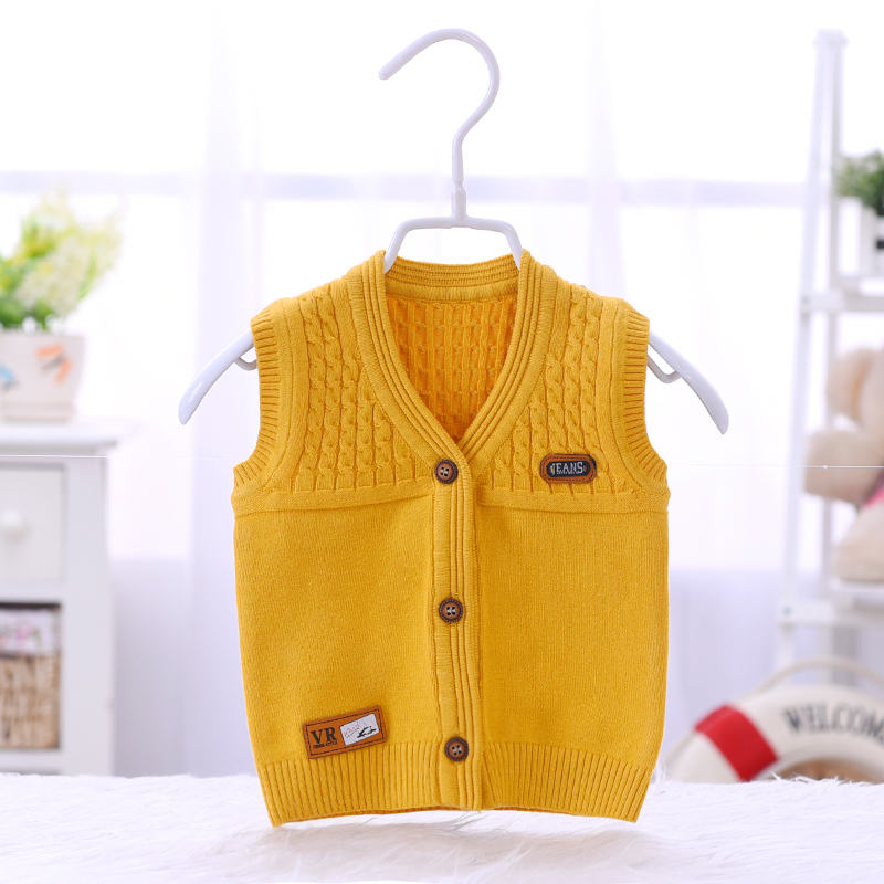 Đặc biệt hàng ngày mùa xuân và mùa thu bé vest cotton vest vai nam giới và phụ nữ bé áo len áo len cardigan sơ sinh vest