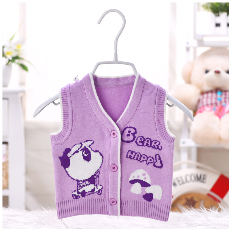 Đặc biệt hàng ngày mùa xuân và mùa thu bé vest cotton vest vai nam giới và phụ nữ bé áo len áo len cardigan sơ sinh vest