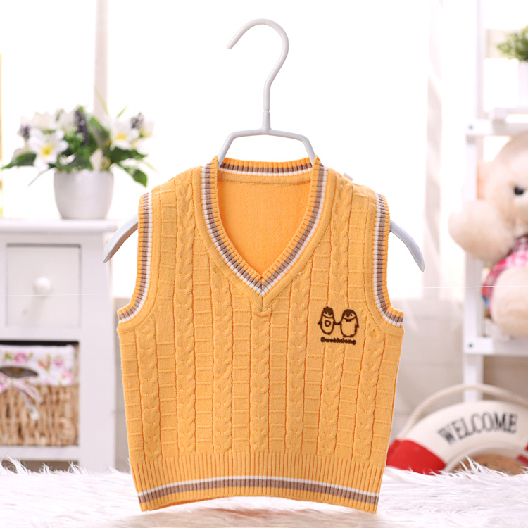 Đặc biệt hàng ngày mùa xuân và mùa thu bé vest cotton vest vai nam giới và phụ nữ bé áo len áo len cardigan sơ sinh vest