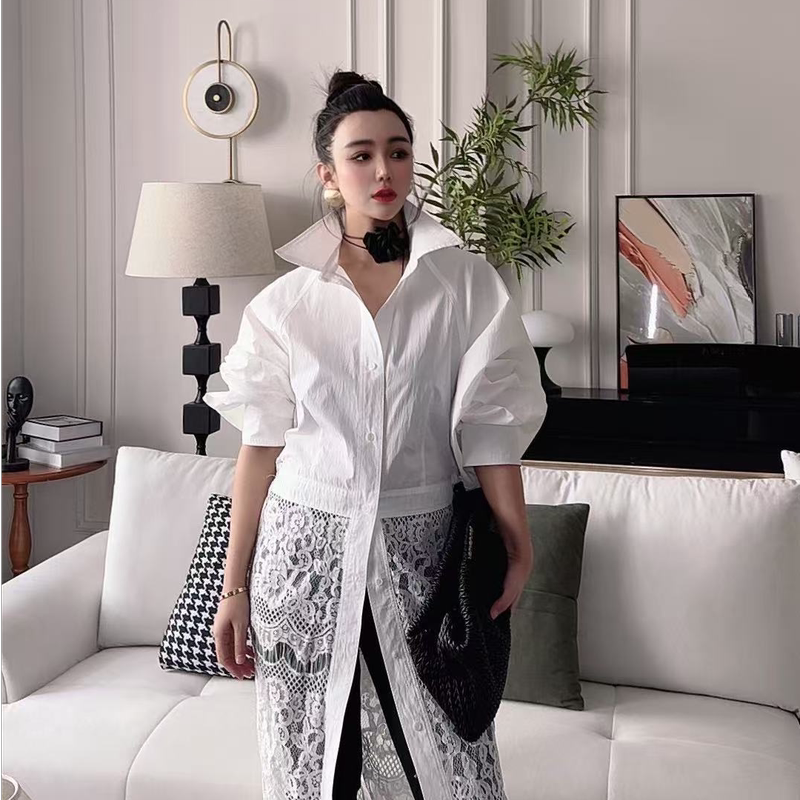 (Stealing Hearts Project) Original Designer Lace Shirt, Long Style, New Spring Model 25322