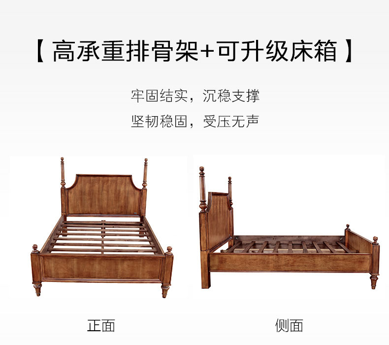 giường gỗ Mu Yi Bai Mỹ 1.8 Miou kiểu giường phòng ngủ công chúa kết hôn giường đôi hiện đại nhỏ gọn nhẹ sang trọng nội thất y - Giường giường ngủ hiện đại