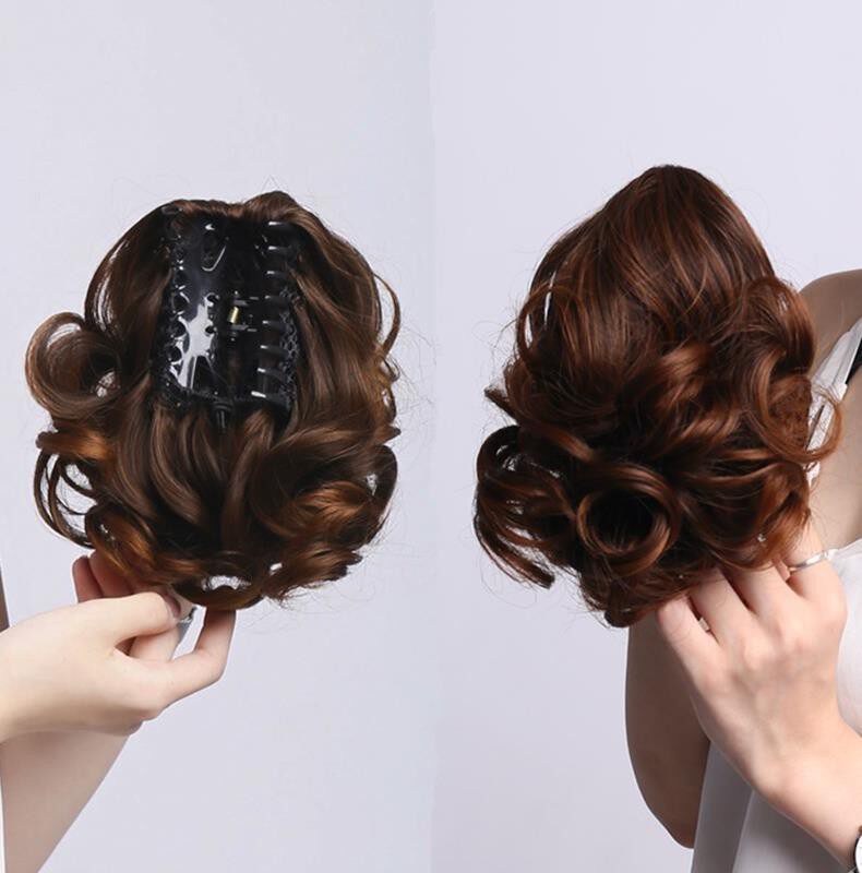 Net Red God Lady Wig Clips Pontail Direct Claw Clip Short long straight hair ponytail Tail End Ponytail Short Horsetail