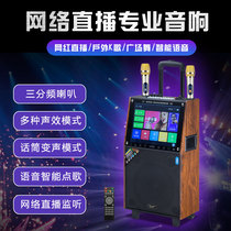 Android sound card live multi-function display wifi lever K song audio entertainment party square dance speaker