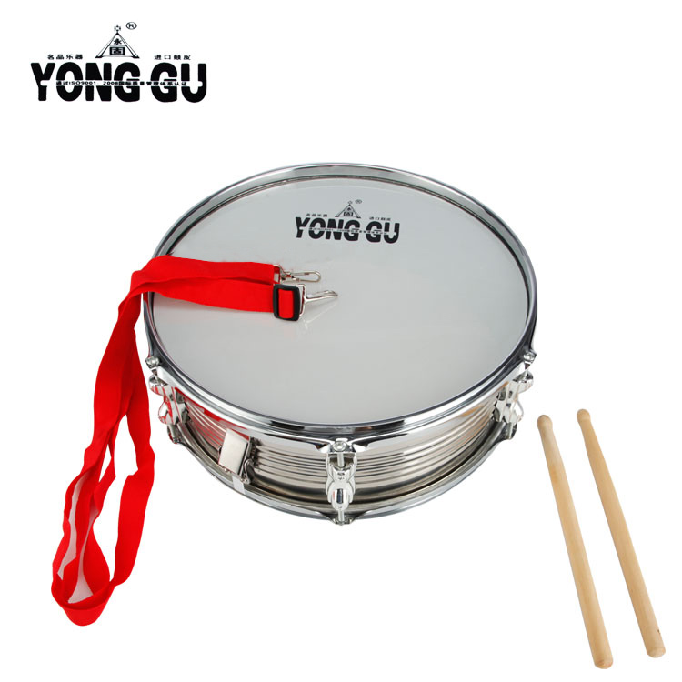 Đích thực rắn 13 inch thép không gỉ trẻ em bẫy trống trẻ tiên phong cồng chiêng và trống đội nhạc cụ phương Tây đàn điện tử