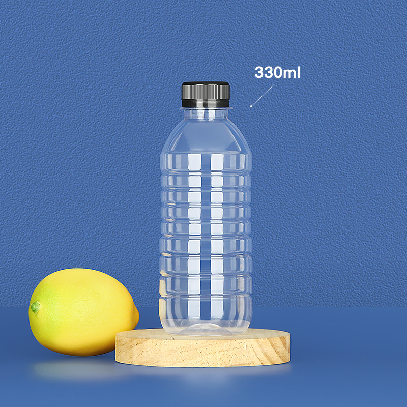 330ml transparent plastic bottle with lid pet food grade disposable soy milk herbal tea beverage mineral water empty bottle